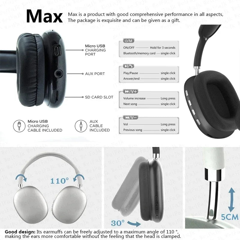 P9 Wireless Bluetooth Headphones